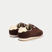 Basket aspect daim marron femme