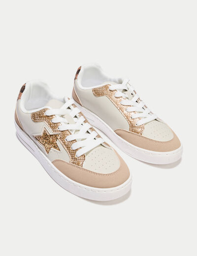 Basket couleur or femme