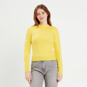pull manches longues jaune pastel femme Pull manches longues jaune pastel femme