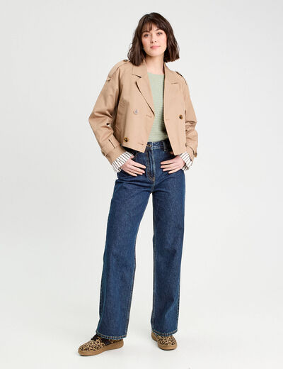 Pull col bateau vert pastel femme
