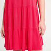Robe évasée bretelles fines rose framboise femme