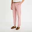 Pantalon chino 7/8&egrave;me rose pastel femme