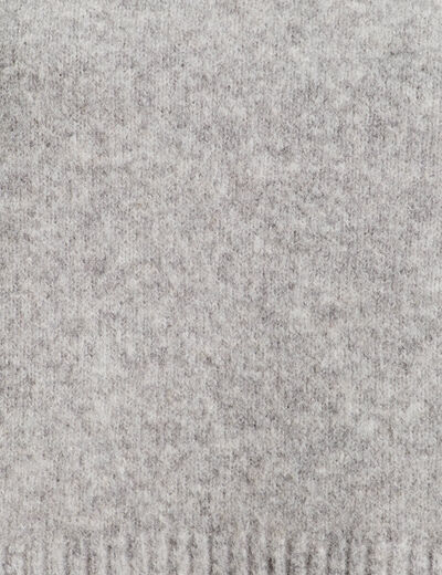 Pull cropped manches longues gris foncé femme