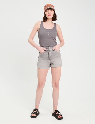 Débardeur sans manches gris foncé femme