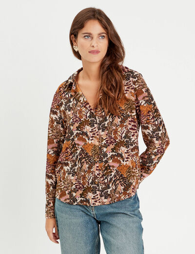 Chemise manches longues blanc femme