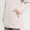 Parka &agrave; capuche fausse fourrure ecru femme