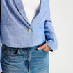 Veste esprit blazer bleu gris femme