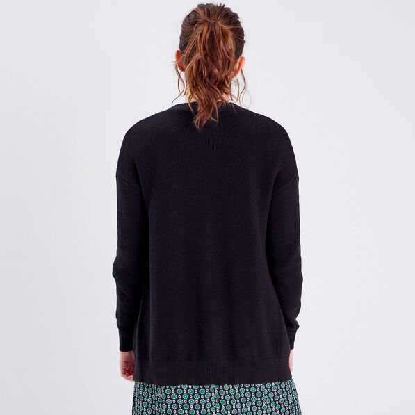 Gilet manches longues noir femme