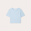 T-shirt cropped bleu clair femme