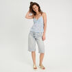 Débardeur broderie anglaise bleu clair femme