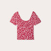 Blouse manches courtes bordeaux femme