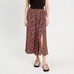 Jupe longue évasée rouge femme