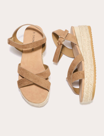 Sandales vert kaki femme