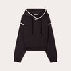 Sweat à capuche détails brodés noir femme