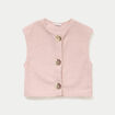 Gilet sans manches effet polaire rose clair femme