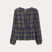 Blouse avec noeuds vert kaki femme