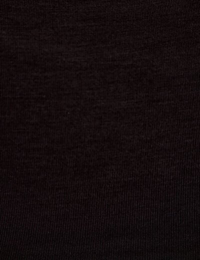 Seconde peau ajust&eacute;e col bateau noir femme