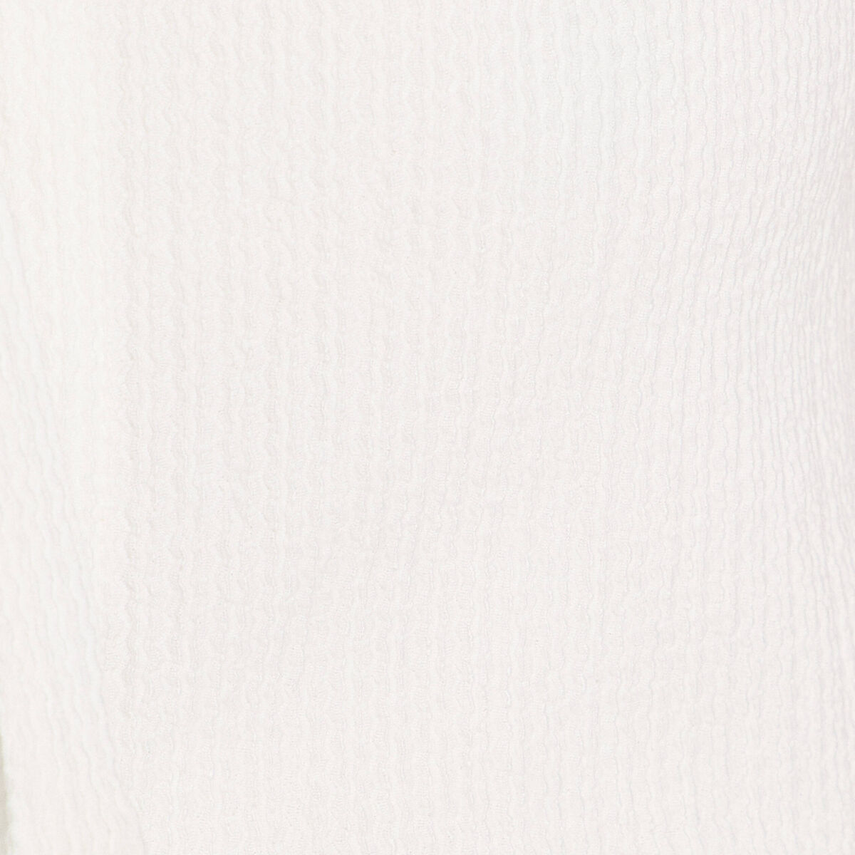 Blouse nouée détails brodés ecru femme