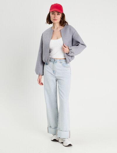 Débardeur cropped bretelles blanc femme