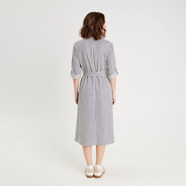 robe longue chemise ceinturee bleu marine femme Robe longue chemise ceinturée bleu marine femme