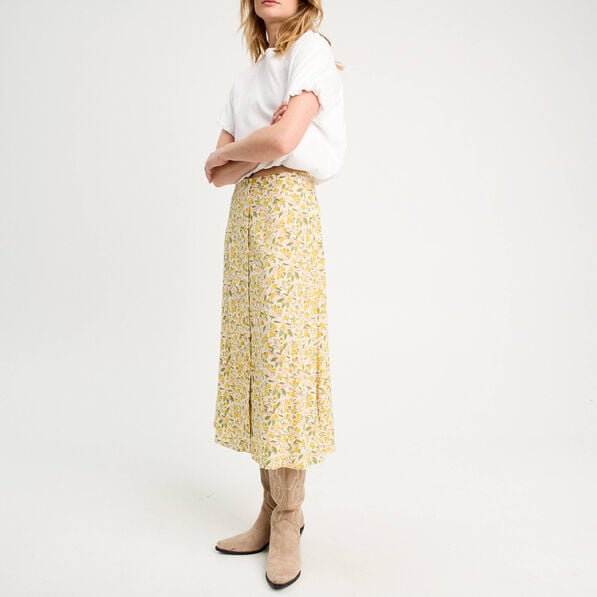 jupe midi droite boutonnee blanc femme Jupe midi droite boutonnée blanc femme