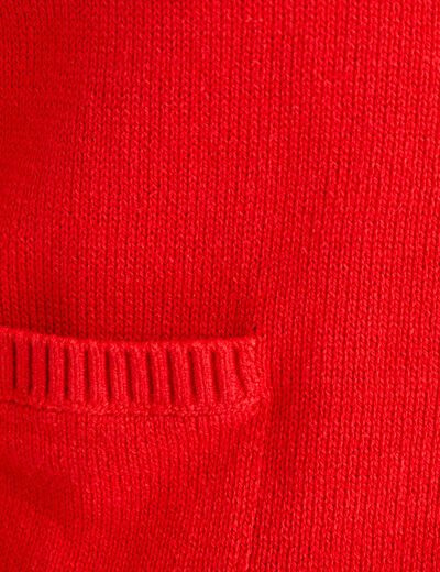 Gilet manches courtes rouge femme