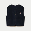 Gilet sans manches effet polaire bleu marine femme