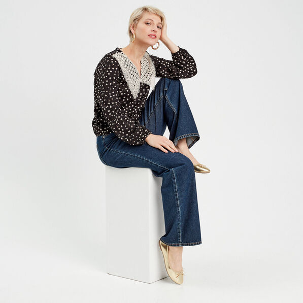 blouse manches longues noir femme Blouse manches longues noir femme