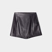 Jupe-short ajustée simili cuir noir femme
