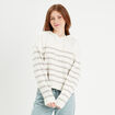 Pull à capuche gris clair femme