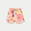 Short coupe droite large blanc femme