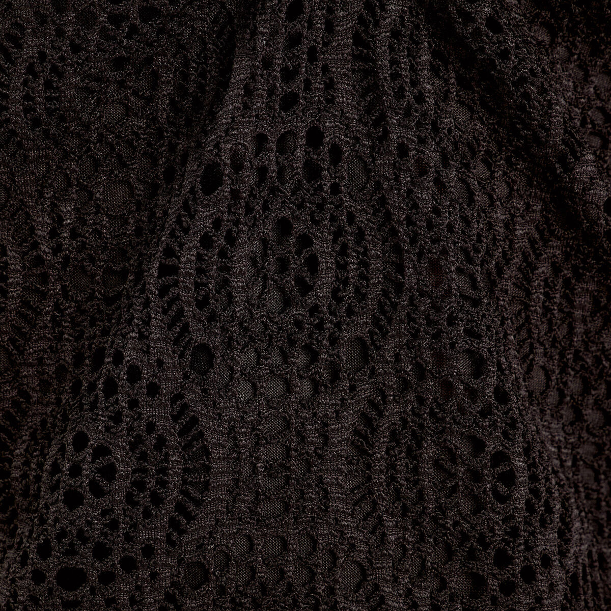 Débardeur cropped dentelle noir femme