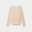 Pull manches longues brillant ivoire femme