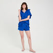 Short droit bleu electrique femme