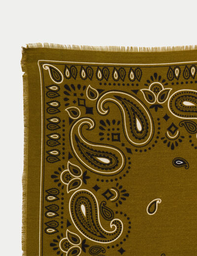Foulard vert olive femme