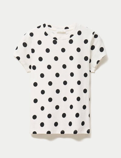 Top ajust&eacute; col rond manches courtes blanc femme