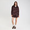 Jupe-short en velours marron chocolat femme