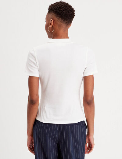 T-shirt manches courtes ecru femme