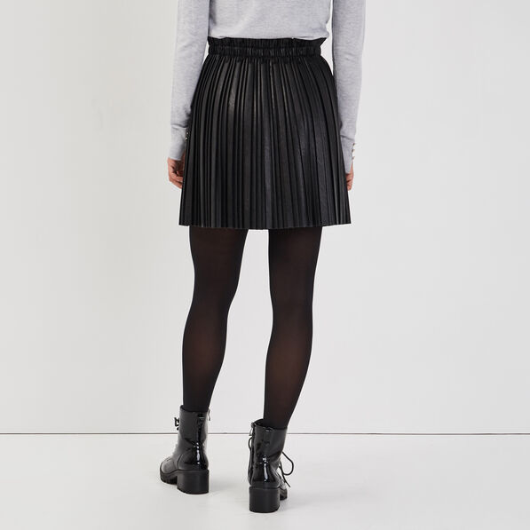 jupe evasee plissee noir femme Jupe évasée plissée noir femme
