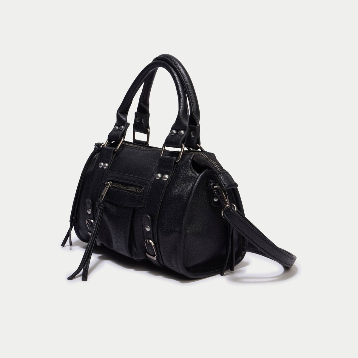 Sac port&eacute; main noir femme