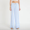Pantalon large taille standard blanc femme