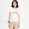 T-shirt manches courtes ecru femme
