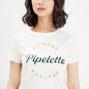 t shirt manches courtes ecru femme T-shirt manches courtes ecru femme