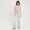 Blouse manches courtes blanc femme