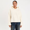 Sweat effet polaire ecru femme