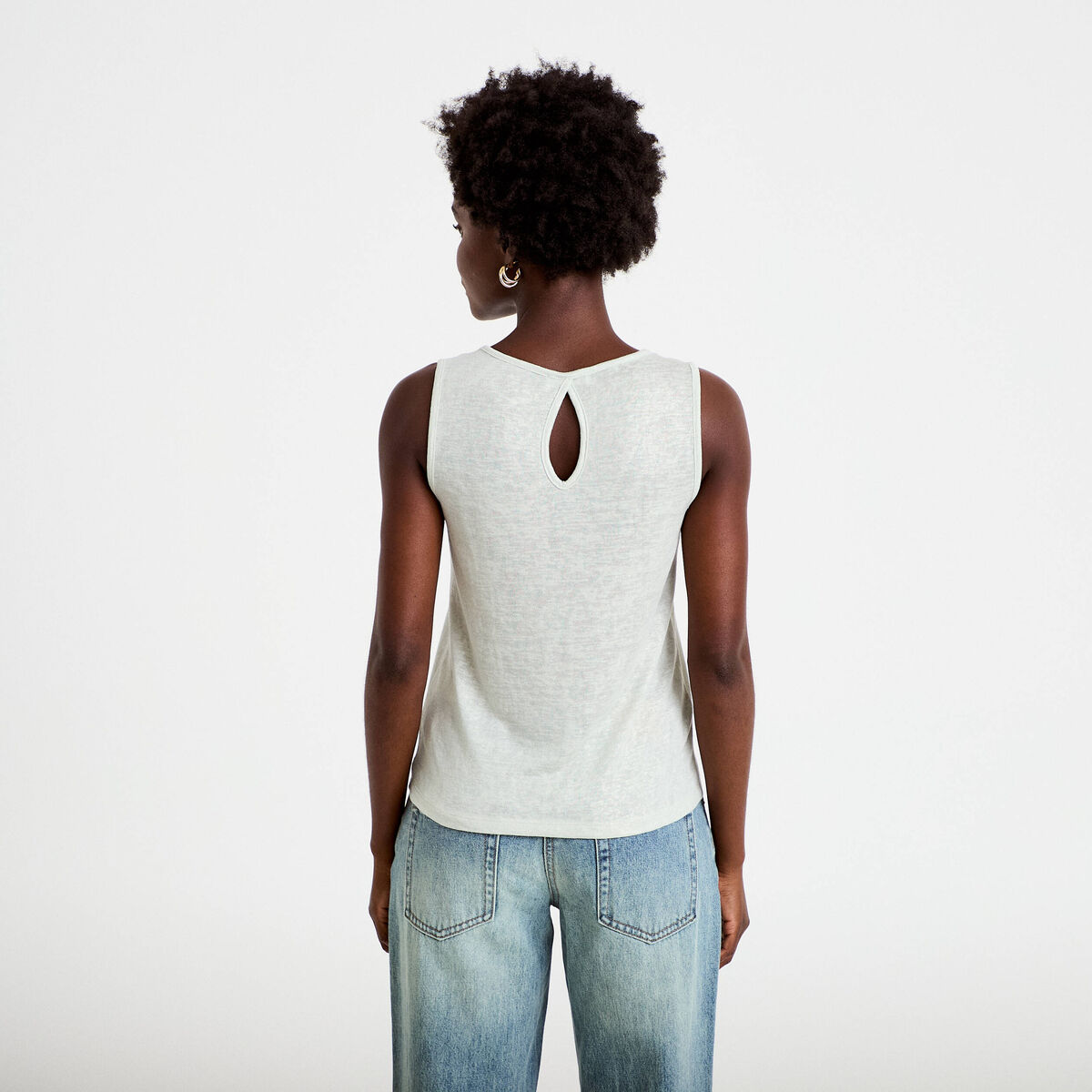 D&eacute;bardeur col v gris argent femme