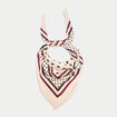 Foulard satin&eacute; soyeux ecru femme