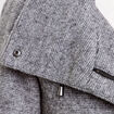 Manteau cintr&eacute; asym&eacute;trique gris fonc&eacute; femme