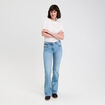 Jean flare taille basse denim double stone femme