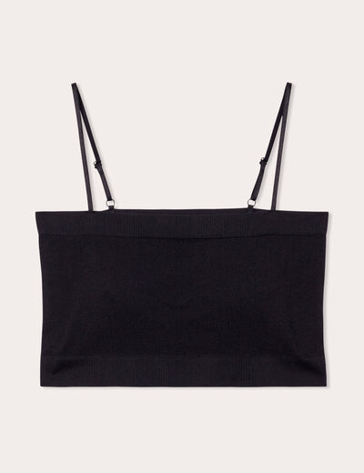 Brassi&egrave;re cropped c&ocirc;tel&eacute;e noir femme